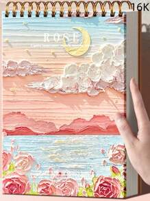 Libreta de bocetos con tapa dura artística, libro de bocetos para dibujo 16K, útiles escolares, de vuelta al colegio