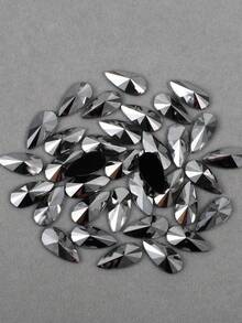 50 piezas/Paquete, Tamaño grande 9*18mm Cristales de imitación en forma de lágrima de acrílico, Cristales de imitación en forma de gota de agua con Top puntiaguda y sin agujeros, para manualidades de joyería y ropa DIY