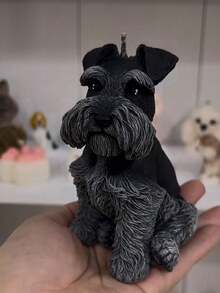 3D Dog Candle Mold Schnauzer Candle Silicone Mold For Making Candle Soap Plaster Gifts Dog Design Home Decor Craft Supplies Perfect For Dog Lovers - White - View 4