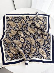 1 Peça Lenço Quadrado de 70 * 70cm, Lenço de Seda Estampado Feminino, Lenço Bandana, Lenço Cabeça, Lenço Moda, Xale Feminino, Lenço de Pescoço, Hijab