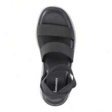 Sandalias de plataforma con banda elástica para mujer No Boundaries - Negro - Ver 4