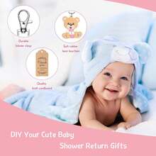 12 Sets/36pcs Pink Bear Party Favor Set, Includes Bear Keychains, Organza Bags, Theme Party Thank You Tags, Suitable For Baby Shower, Gender Reveal Party, Bridal Shower, Birthday Party, Christmas Gift, Bear Theme Party - Pink - View 6