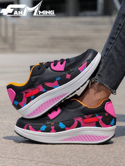 Women's Casual Sports Shoes, Student & Teenager Casual Sports Shoes, Running Shoes, Shoes, Leather Surface With Colorful Rhinestones, Shiny Mirror, Shake Shoes, Korean Style Student Casual Sports Shoes, Colorful Fashion Shoes, Fashionable & Versatile Casual Sports Shoes, Lightweight Running Shoes, Women's Tennis Shoes, On