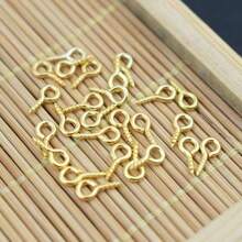 100 Stücke/500 Stücke Mini-Nadelöhre, Nadelöhr-Haken, Fadenöse, Metallschraubenöse, Nadelöhr-Schmuckanhänger, Manschetten-Schmuckherstellung Zubehör, 10 mm / 0,39 Zoll