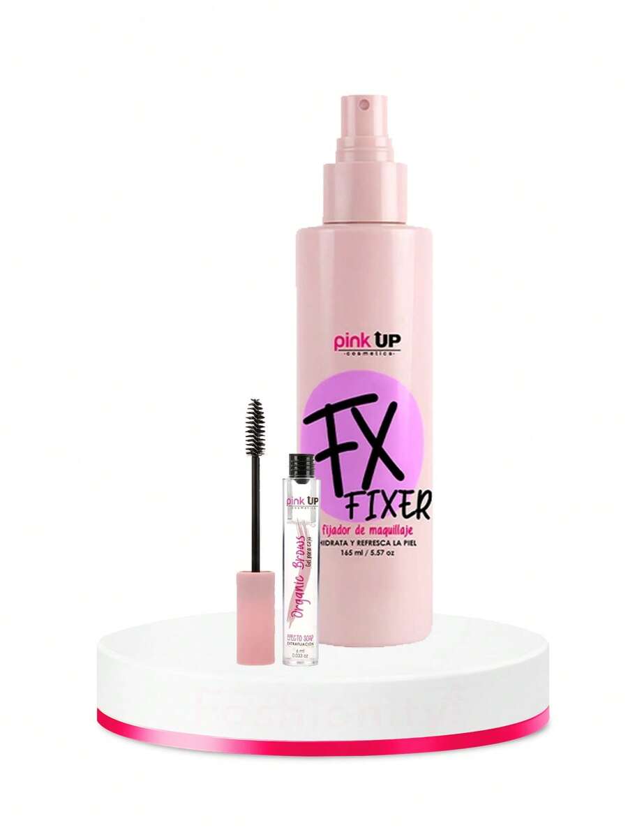 FASHIONITY Pink Up 2 Pack Fijador de maquillaje FX y Gel de fijación para cejas - Sella el maquillaje durante todo el día además de dejar la piel hidratada y fresca.
