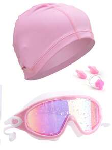 SHENYU (5pcs/Set) 1pc Swimming Goggles, 1pc Swimming Cap, 1pc Nose Clip, 2pcs Earplugs Swimming Equipment Set, Beach Essentials, Beach Accessories, Pool Float