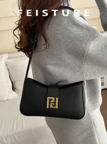 1pc Minimalist French Style Fashion Casual Versatile Underarm Crossbody Baguette Bag For Women