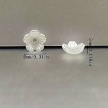 200 piezas de cuentas de flor de acrílico para hacer joyería DIY - Cuentas de pétalos florales transparentes para pulseras, collares y manualidades