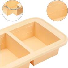 Er Ice Cube Tray 2 Cup X 2 Portions Big Silicone Freezing Mold With Lid For SoupMeal Prep Food Leftovers Freezer Storage Container 2Pack