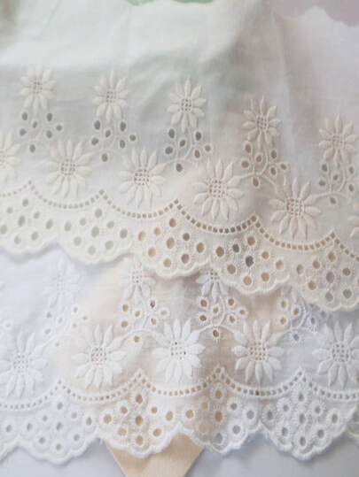 1 Piece Sunflower Embroidered Lace Fabric, DIY Sunflower Flower Embroidery Apparel Accessory