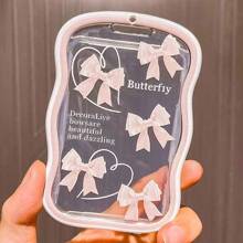1pc Bow Photo Holder - Safely Hold Multiple Cards, Ideal Kpop Idol Photo Card, Multi-Functional Design Credit Card, Public Transportation Card, Student Card, Etc.! Return To School,School Supplies,Back To School