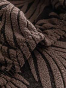 1 قطعة غطاء أريكة بنمط الورقة ، مصنوع من صوف ناعم مقاوم للانزلاق لجميع المواسم ، مناسب للأريكة المنحنية وأريكة 1/2/3/4 مقاعد ،ديكور غرفة المعيشة ،قابل للغسل في الغسالة ،مضاد للحيوانات الأليفة