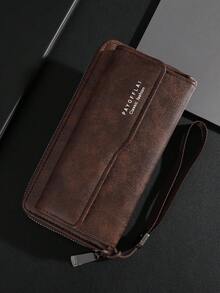 Men's Business Wallet Long Double Layer PU Leather Buckle Men's Bank Card Clip Zipper Wallet For Men Wallet Purse Wallet Long Wallet Wristlet Wallet - Multicolor - View 10