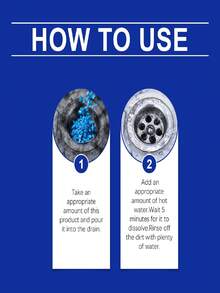 Drain Cleaner Powder - Dissolves And Unclogs Clogged Drains In Sinks, Toilets, And Kitchens. Powerful Grease And Hair Dissolving Formula For Quick And Easy Unclogging. Multi-Purpose Cleaner For Household Plumbing Issues.