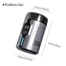 Barbeador elétrico masculino com tela de LED, barbeador masculino com lâmina, barbeador IPX7 para uso úmido e seco com 18 lâminas flexíveis, estação de carregamento USB-C para barba e rosto, carregador sem fio moderno, cinza, branco, prata