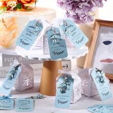 30 piezas Recuerdos de bautizo, 10 llaveros de ángel de recuerdo de fiesta de bautizo, 10 cajas de recuerdo de bautizo, 10 etiquetas de recuerdo de agradecimiento, regalos de fiesta de primera comunión (blanco) - Multicolor - Ver 9