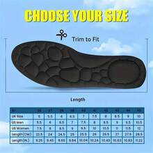 1双黑色记忆海绵鞋垫，适合高跟鞋、运动鞋、皮鞋，适合户外休闲、冬季配饰 - 黑色 - 查看 3