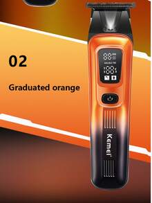 Kemei KM-037 Cordless Barber Hair Clippers For Men Professional,R TYPE BLADE,2 Speed,LED Display,Beard Hair Trimmer For Men,Men Barber Hair Clippers,Hair Cutting Tools Kit,Electric Razor Beard Shavers Gift For Men,USB Type-C - Multicolor - View 9
