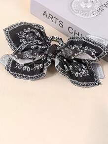 1 件腰果花蝴蝶结发夹，波西米亚风格，适合度假和各种节日拍照时尚发饰动物爪夹波西米亚发夹