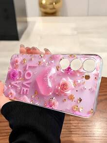 غطاء هاتف ناعم بتصميم زهرة قلب الماس الملون، متوافق مع هواتف سامسونج جالكسي A04e/12/A13/A14/A34/A50/A52/A53/A54/S21/S22/S23/S24/S25/S25Ultra، هدية رائعة للأحباء والأزواج، مقاوم للماء والصدمات ومقاوم للخدش