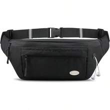 Entchin Fanny Pack Women Men,Crossbody Belt Bag With 4-Zipper Pockets,Adjustable Waist Bag Pack,One Of Most Popular Travel Essential Gifts Walking,Traveling,Cycling - 大號黑色 - 查看 9