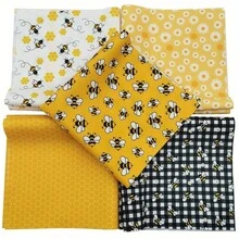 5pcs 30*30cm (11.8*11.8 Inch) Bee DIY Patchwork Set - Multicolor - View 4