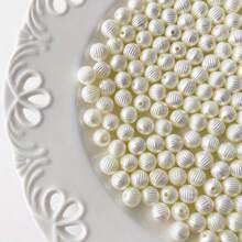 100 piezas de cuentas acrílicas sueltas en forma de linterna de color blanco crema perlado con diseño de sandía, para hacer joyas DIY