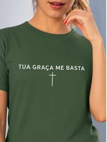 Blouse T-Shirt Your Grace Is Enough Evangelical Religion - màu xanh lá - Xem 1
