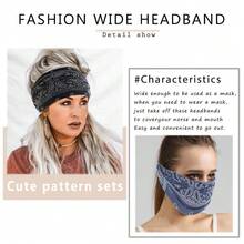 Boho Bandeau Headbands Wide Knot Hair Band Stretch Turban Head Wraps Fashion Hair Accessories For Women 3 Pcs (Elegant) - Elegant - View 6