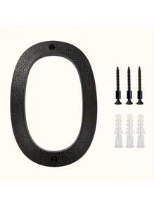 Números de dirección modernos en 3D, negros e impermeables - Placas de puerta exteriores de fácil instalación para el hogar, el garaje y el buzón, de 8" | Plástico resistente, resistente a la intemperie, fácil instalación, decoración moderna del hogar, señalización resistente a la intemperie | Placas de dirección modernas | Números resistentes a la intemperie, decoración de pared exterior