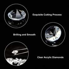 50pcs Clear Pointed Bottom Acrylic Nail Rhinestones | Multi-Facet Cut Faux Crystal Rhinestone Decoration | Suitable For Nail Art, Hair Accessories, DIY Crafts | High Refractive Index Material