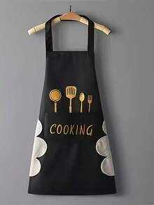 1 件可调节彩色条纹围裙，男女皆宜，简约风格烹饪围裙，带口袋，适用于厨师、服务员、厨房烹饪围裙、烧烤、发型师、厨房工具，可机洗（绿色细条纹）圣诞节节日礼物 - 彩色 - 查看 15