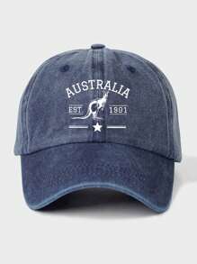Vintage Style Australia Letter Graphic Print Trucker Hat, Mother's Day Gift, Adjustable Breathable Sweat-Absorbent Sun Protection Hat, Suitable For Casual Outdoor Sports, Travel And Daily Wear In Summer