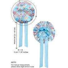 Double Layer Silk Bonnet With Tie Satin Lined Sleep Cap Hair Cover For Women's Curly Natural Hair - Strawberries Blue Plaid - 查看 4