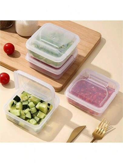 2 piezas Recipientes refrigeradores para porciones de queso, cajas de almacenamiento de queso, cajas selladas para mantener frescos frutas y verduras con tapa abatible, adecuado para mantequilla, cebolla, jengibre, ajo y condimentos, regalo navideño