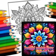 Immerse Yourself In The Vibrant Creative World Created By This Exquisite Mandala Flower Coloring Book, Designed For Adults And Teenagers. Explore Intricate And Colorful Patterns That Can Provide Soothing And Delightful Relaxation From Everyday Stress. It Is An Ideal Gift For Any Holiday Occasion.,Back To School,School Supplies