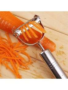 1pc Stainless Steel Vegetable Peeler - Multifunctional Fruit And Potato Shredder, For Dining And Relaxation, Manual Non-Electric Kitchen Small Tool, For Restaurants - Silver - View 8