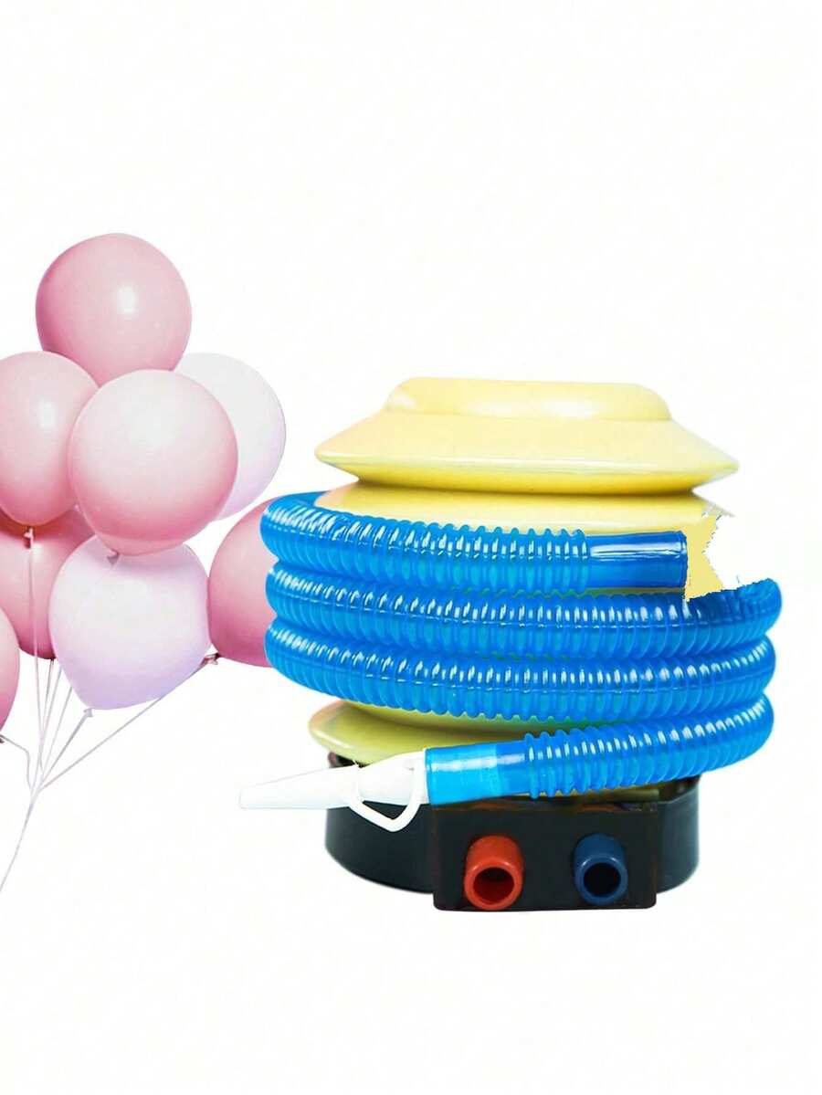 1 件装脚踏充气泵瑜伽游泳圈脚踏充气泵脚踏充气泵气球充气 - 藍色 - 查看 1