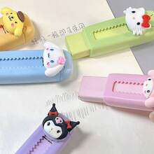 Sanrio Sanrio Hello Kitty And Kuromi Cute Character Eraser Set - ABS, Will Not Stain Or Crack - Specially Promoted Melody, Cropy, My Melody As The Best Gift For School Start School Supplies,Back To School