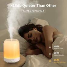 1 PC Desktop Essential Oil Perfume Ultrasonic Diffuser, Perfect For Table Placement, Suitable For Home, Business, Office And Store Use. It Supports Timing For 1 Hour, 3 Hours And 6 Hours. With Warm Light And Seven-Color Lighting That Can Be Fixed At Will, It Supports Waterless Power-Off Protection Function.