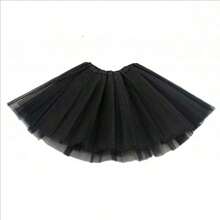 1pc Classic Elastic 3-Layer Tulle Skirt For Women, Teens, Adults , Suitable For All Seasons, 30cm Tutu Skirt, Small Waist Semi Transparent Stage Skirt, Ballet Skirt, Dance Skirt, Performance Dress, Macaron Color Fluffy Skirt,Breathable Mesh, Christmas Skirt, Half Body Skirt