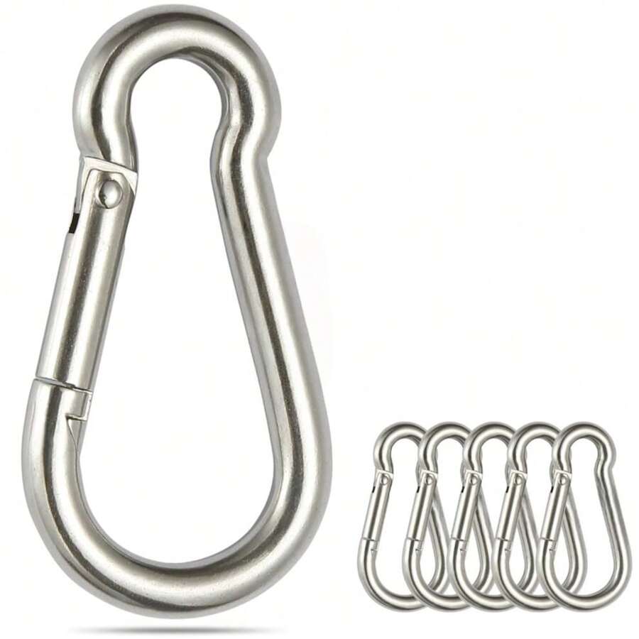 304 Stainless Steel Spring Buckle/Buckle,Pet Leash Accessories, Suitable For Courtyard, Outdoor Activities And Camping. It Is Made Of Corrosion-Resistant 304 Stainless Steel And Allows One-Handed Quick Opening.