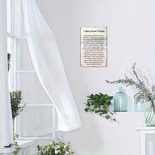 [Inspirational Iron Prayer Plaque] Iron "I Don't Know" Prayer Wall Art Sign, Religious Inspirational Plaque, Easy Wall Mount, No Battery Required, Home Decor For Living Room, Garage, Cafe - Thoughtful Gift Idea - 8英寸 x 12英寸 - 查看 6