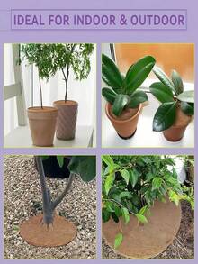 Felpudos de fibra de coco a medida, antidesizantes y con recubrimiento de plástico - Felpudos de jardín anti-retención de tierra para plantas de interior y exterior, suministro directo de fábrica con diseño recortable a medida (30x30cm, 40x40cm, 50x50cm)