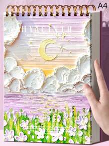 Libreta de bocetos con tapa dura artística, libro de bocetos para dibujo 16K, útiles escolares, de vuelta al colegio
