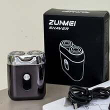 电动剃须刀，胡须修剪器，迷你便携式干湿两用电动剃须刀，男士，USB 充电式一键剃须刀，适合家庭、汽车、旅行