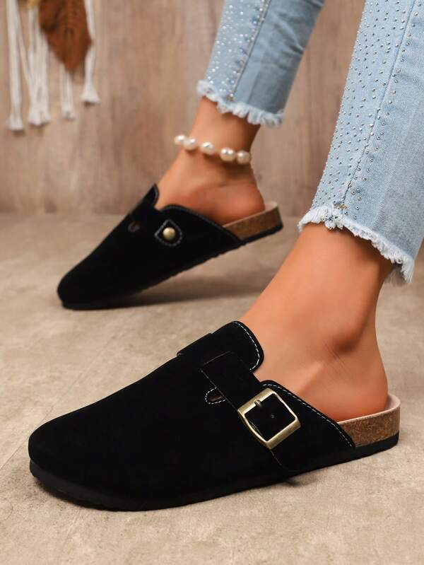 Plus Size Unisex Slip-On Slippers, Casual Retro Ugly Chic Flat Sandals For Indoor/Outdoor Wear