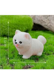 1 件/5 件/10 件随机款式树脂狗雕像可爱宠物微型摆件桌面装饰汽车装饰微景观配件（手工制作，有轻微瑕疵，尺寸如标记）