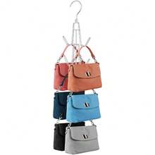 Purse Hanger Organizer For Closet, Hanging Bag Holder, Keeping Purses Visible And In Good Condition, Metal Handbag Storage Hook Backpack Rack Space Saving Hanger, Silver - Silver - View 1