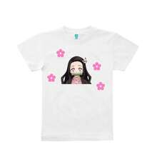Playera de Nezuko Para Niñas, Niños Jovenes Moda Premium - Blanco - Ver 1